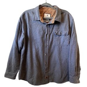 Legendary Whitetails The Original Buck Camp Shirt Gray Long Sleeve XL Flannel